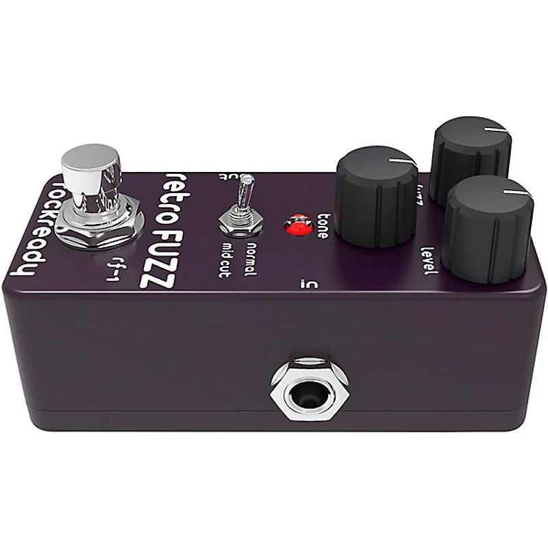 rockready Retro Fuzz Mini Guitar Effect Pedal Black