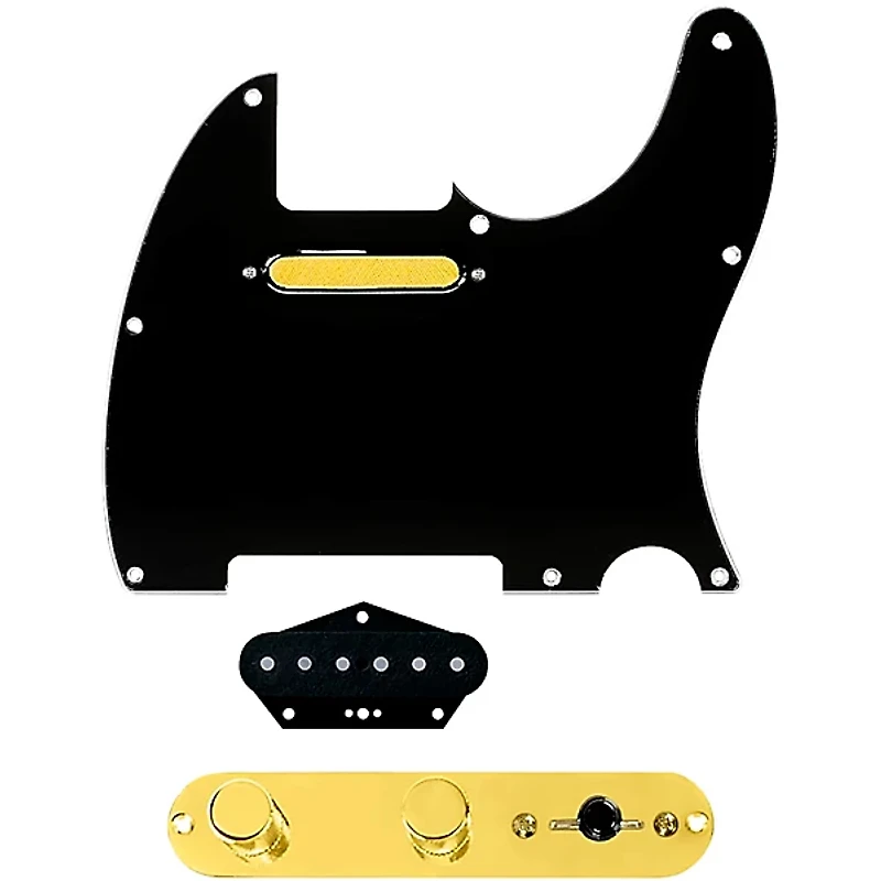 920D Custom Gold Foil Loaded Pickguard for Tele With T4W-REV-G Control Plate