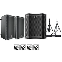 Harbinger VARI V2410 10" Powered Speakers Package With VS12 12" Subwoofer, Stands & Cables, 10" Mains