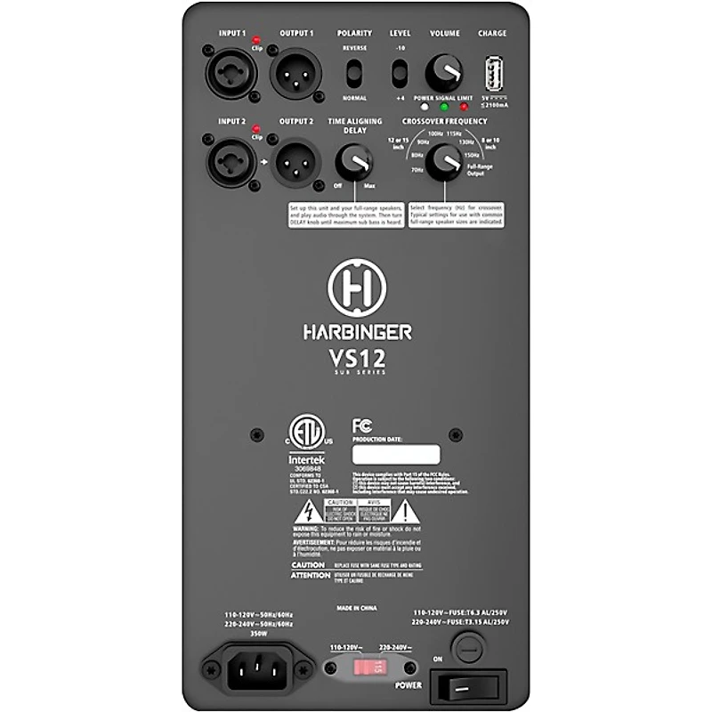 Harbinger VARI V2410 10" Powered Speakers Package With VS12 12" Subwoofer, Stands & Cables, 10" Mains