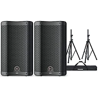 Harbinger VARI V2408 8" Powered Speakers Package With Stands