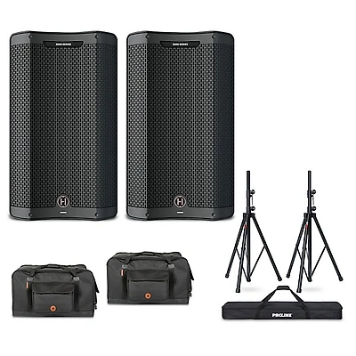 Harbinger VARI V3415 15" Powered Speakers Package With Bags & Stands