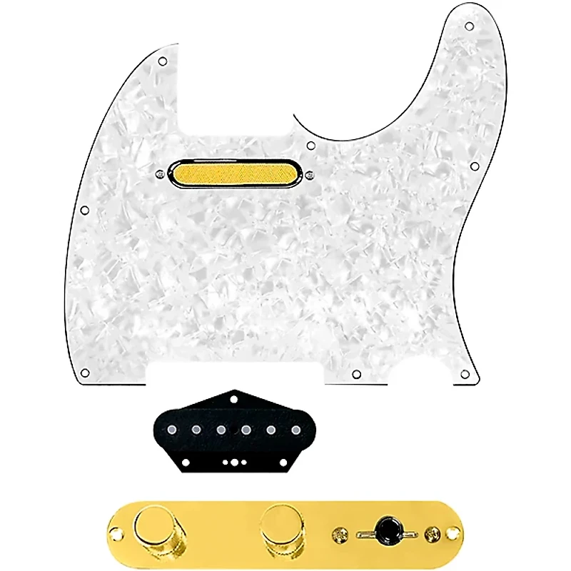 920D Custom Gold Foil Loaded Pickguard for Tele With T3W-REV-G Control Plate