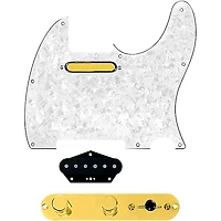 920D Custom Gold Foil Loaded Pickguard for Tele With T3W-REV-G Control Plate