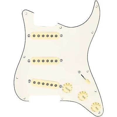 920D Custom Vintage American Loaded Pickguard for Strat With Aged White Pickups and S5W-BL-V Wiring Harness