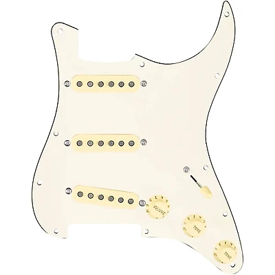 920D Custom Texas Vintage Loaded Pickguard for Strat With Aged White Pickups and S5W-BL-V Wiring Harness
