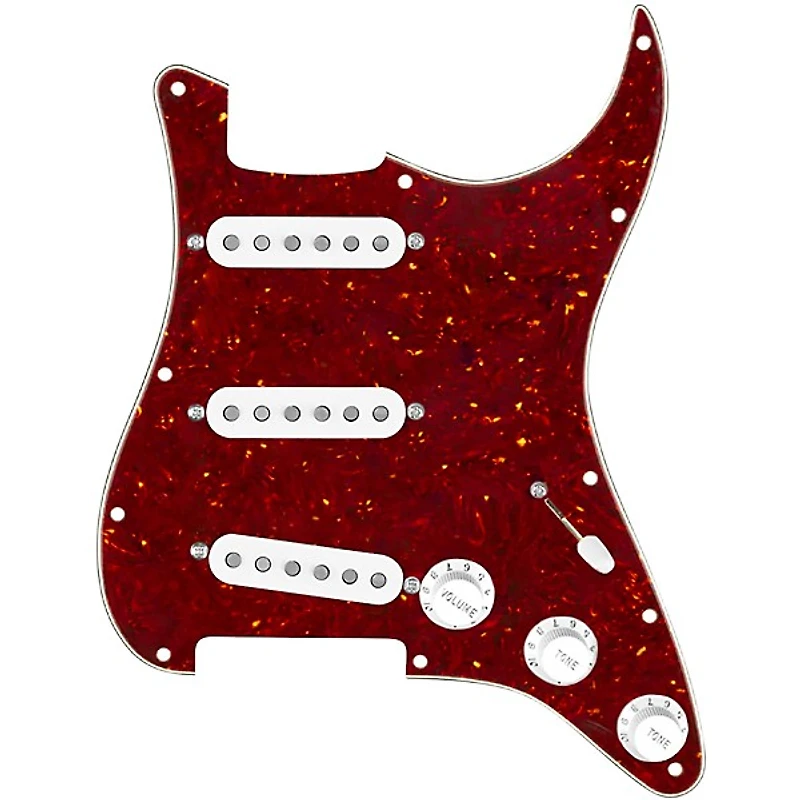920D Custom Texas Growler Loaded Pickguard for Strat With White Pickups and S5W Wiring Harness
