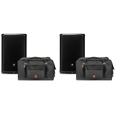 JBL PRX915 15" Powered Speaker Pair With Road Runner Bags