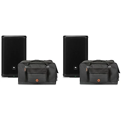 JBL PRX912 12" Powered Speaker Pair With Road Runner Bags