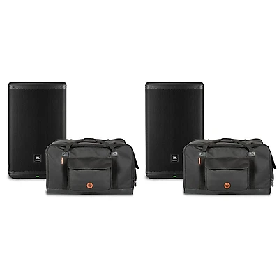 JBL EON715 15" Powered Speaker Pair With Road Runner Bags
