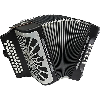 Hohner Compadre Diatonic Accordion - Keys of E/A/D - Black Black