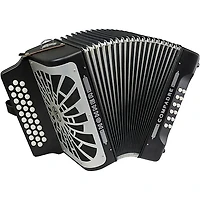 Hohner Compadre Diatonic Accordion - Keys of E/A/D - Black Black
