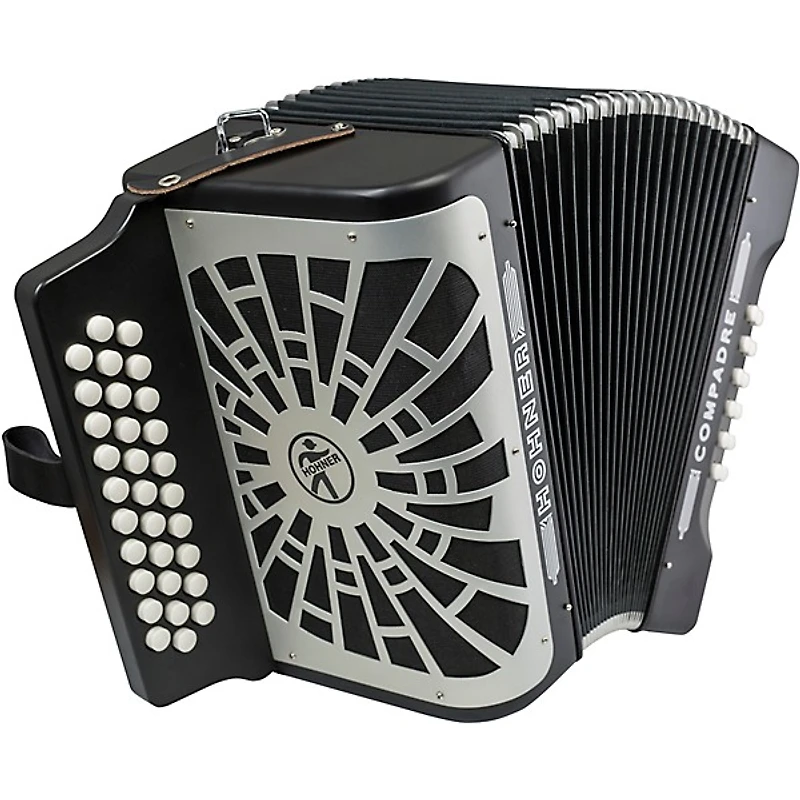 Hohner Compadre Diatonic Accordion - Keys of E/A/D - Black Black