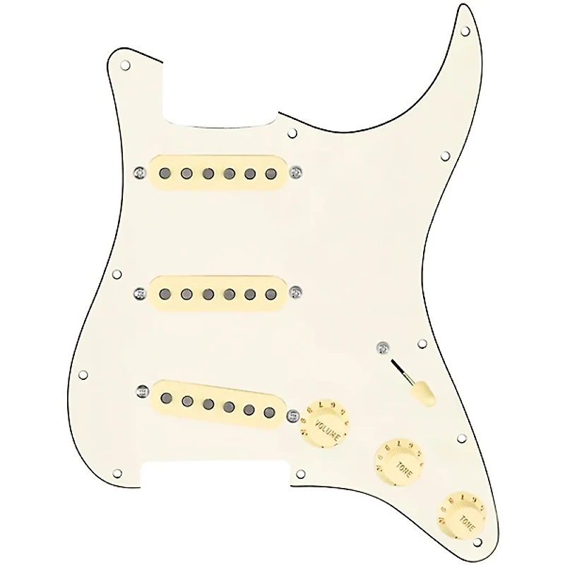 920D Custom Texas Grit Loaded Pickguard for Strat With Aged White Pickups and Knobs
