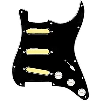 920D Custom Gold Foil Loaded Pickguard For Strat With White Pickups and Knobs and S5W Wiring Harness
