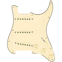 920D Custom Texas Grit Loaded Pickguard for Strat With Aged White Pickups and Knobs and S5W-BL-V Wiring Harness