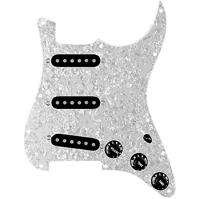 920D Custom Texas Grit Loaded Pickguard for Strat With Black Pickups and Knobs and S5W Wiring Harness