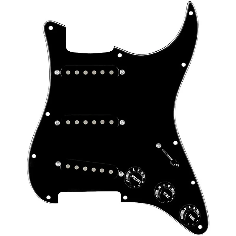 920D Custom Texas Grit Loaded Pickguard for Strat With Black Pickups and Knobs and S5W Wiring Harness