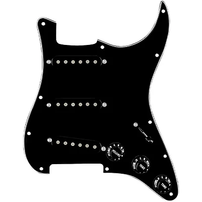 920D Custom Texas Grit Loaded Pickguard for Strat With Black Pickups and Knobs and S5W Wiring Harness