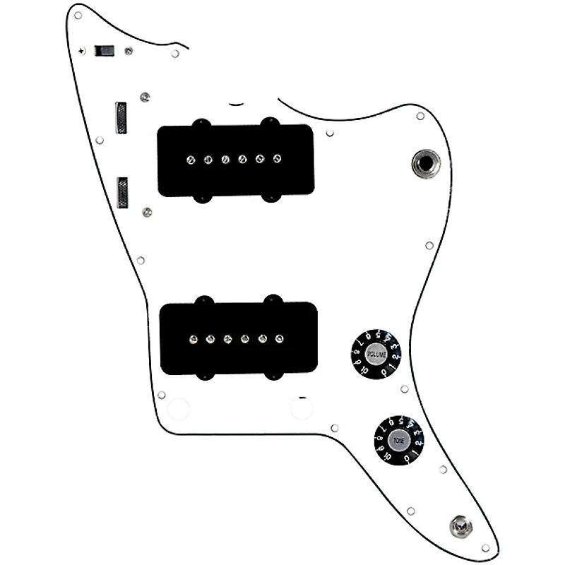 920D Custom JM Grit Loaded Pickguard for Jazzmaster With Black Pickups and Knobs and JMH-V Wiring Harness