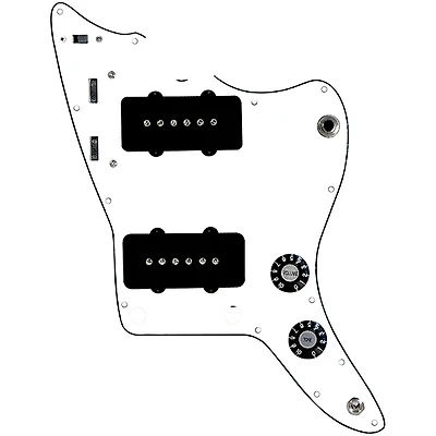920D Custom JM Grit Loaded Pickguard for Jazzmaster With Black Pickups and Knobs and JMH-V Wiring Harness
