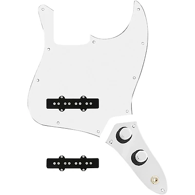 920D Custom Jazz Bass Loaded Pickguard With Pocket (Vintage) Pickups and JB-CON-CH-BK Control Plate