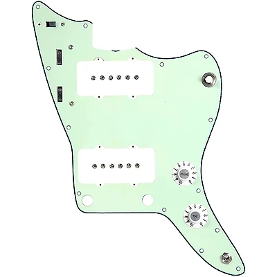 920D Custom JM Grit Loaded Pickguard for Jazzmaster With White Pickups and Knobs and JMH-V Wiring Harness