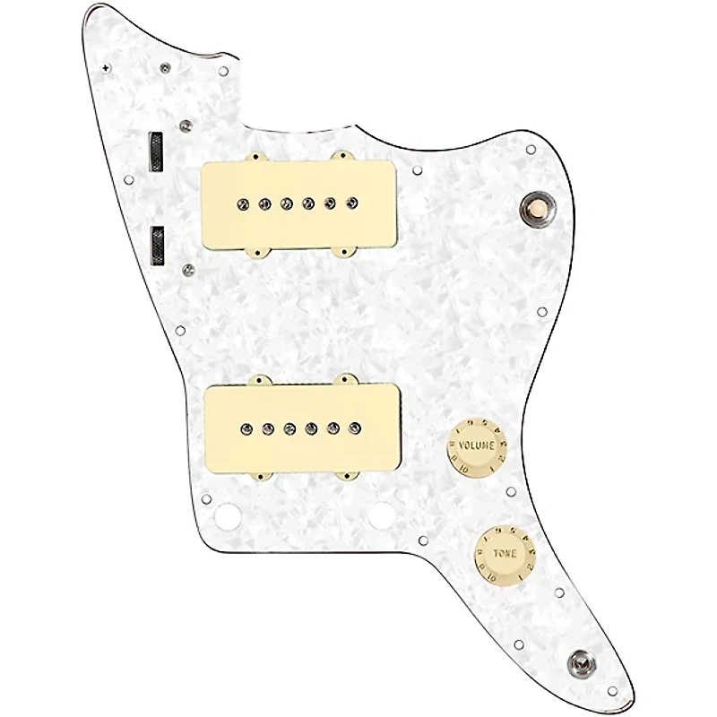 920D Custom JM Grit Loaded Pickguard for Jazzmaster With Aged White Pickups and Knobs and JMH-V Wiring Harness