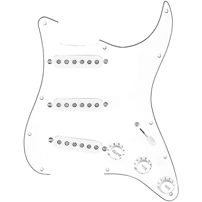 920D Custom Texas Vintage Loaded Pickguard for Strat With White Pickups and S7W Wiring Harness