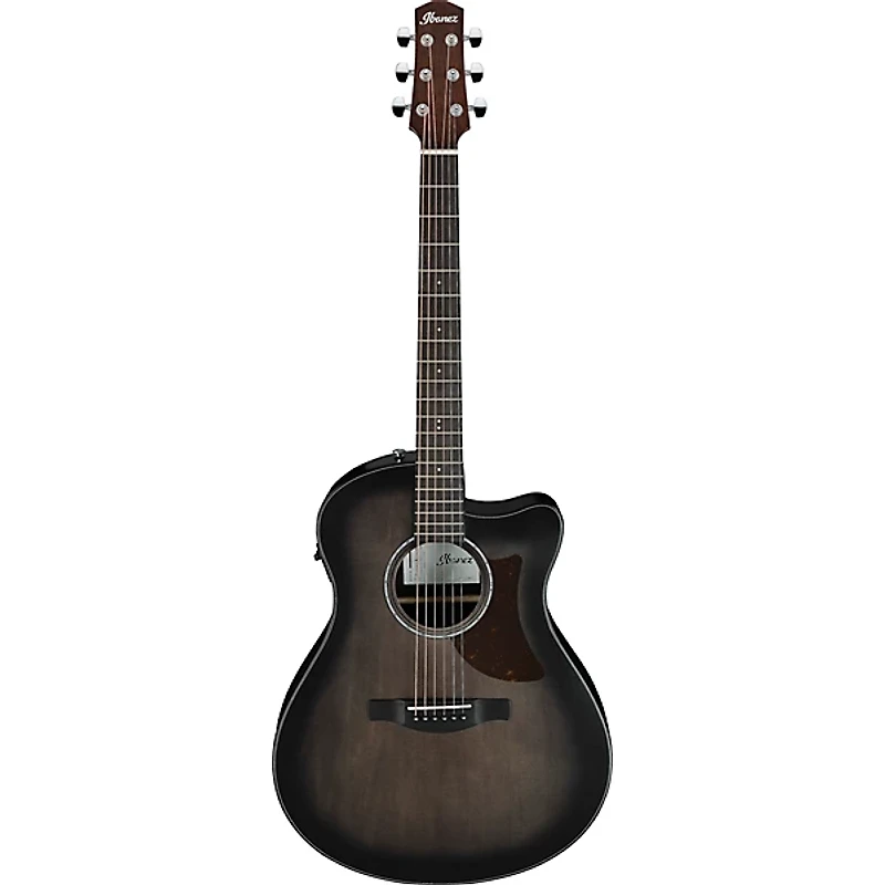 Ibanez AAM70CE Advanced Auditorium Acoustic-Electric Guitar Transparent Charcoal Burst