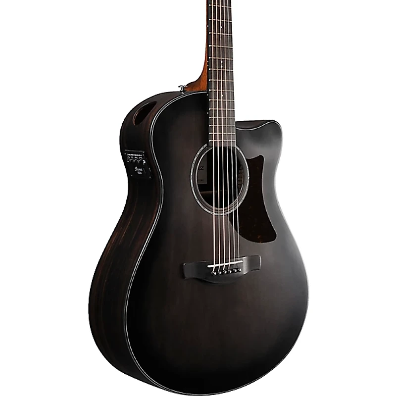 Ibanez AAM70CE Advanced Auditorium Acoustic-Electric Guitar Transparent Charcoal Burst