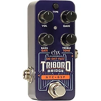 Electro-Harmonix Triboro Bridge Overdrive/Distortion/Fuzz Effects Pedal Blue
