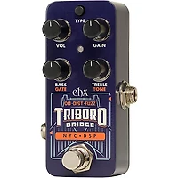 Electro-Harmonix Triboro Bridge Overdrive/Distortion/Fuzz Effects Pedal Blue