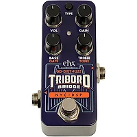 Electro-Harmonix Triboro Bridge Overdrive/Distortion/Fuzz Effects Pedal Blue