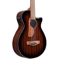 Ibanez AEGB24FE Fretless Auditorium Acoustic-Electric Bass Guitar - Mahogany Sunburst