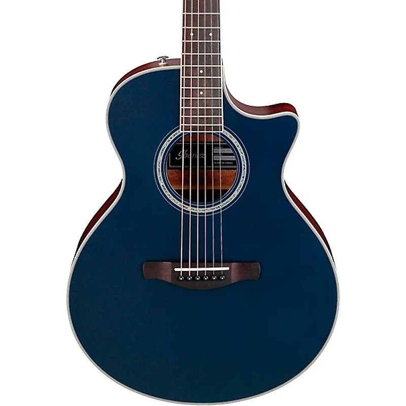 Ibanez AE200JR Mini Auditorium Acoustic-Electric Guitar Dark Tide Blue Flat