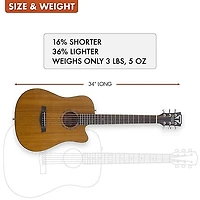 Traveler Guitar Redlands Mini Mahogany Acoustic Guitar Natural