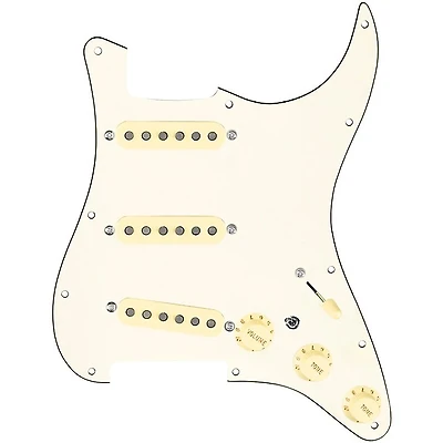 920D Custom Texas Growler Loaded Pickguard for Strat With Aged White Pickups and S7W-MT Wiring Harness
