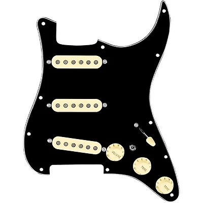 920D Custom Texas Grit Loaded Pickguard for Strat With Aged White Pickups and Knobs and S7W-MT Wiring Harness