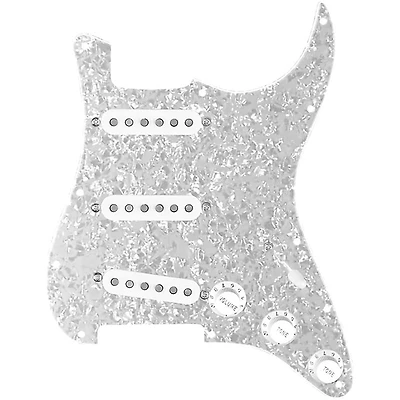 920D Custom Texas Growler Loaded Pickguard for Strat With White Pickups and S7W Wiring Harness