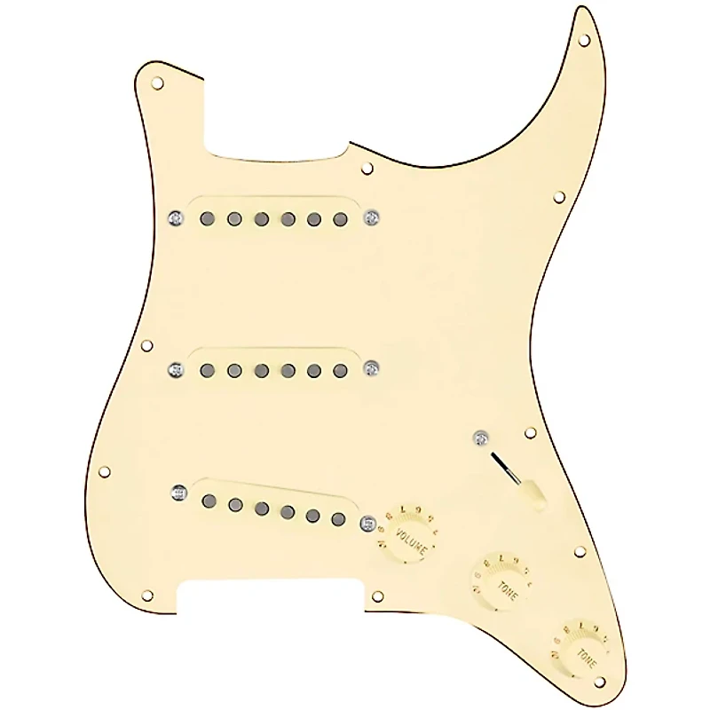 920D Custom Texas Growler Loaded Pickguard for Strat With Aged White Pickups and S7W Wiring Harness