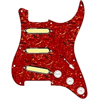 920D Custom Gold Foil Loaded Pickguard for Strat With White Pickups & Knobs, S7W Wiring Harness