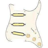 920D Custom Gold Foil Loaded Pickguard for Strat With Aged White Pickups & Knobs