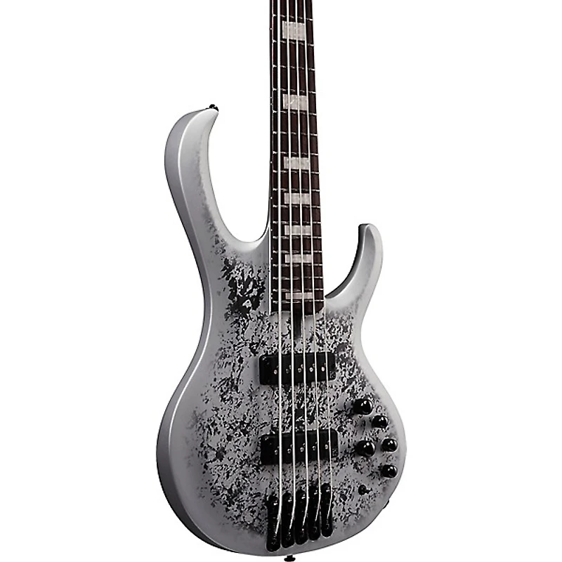 Ibanez BTB25TH5 5-String Electric Bass Guitar Silver Blizzard Matte