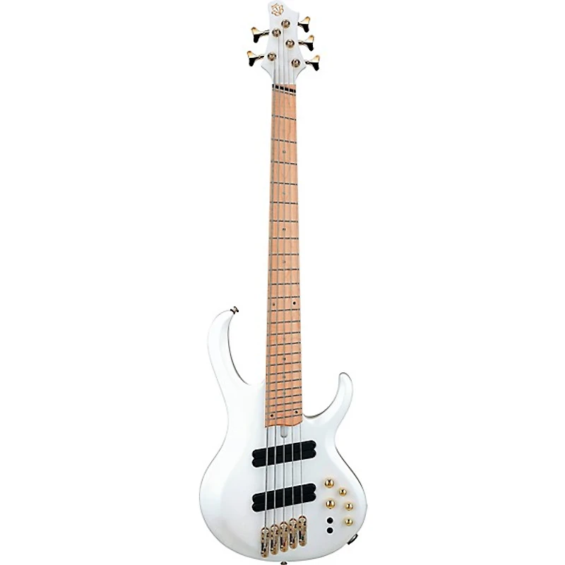 Ibanez BTB605MLM 5-String Multi-Scale Electric Bass Guitar Pearl White Matte