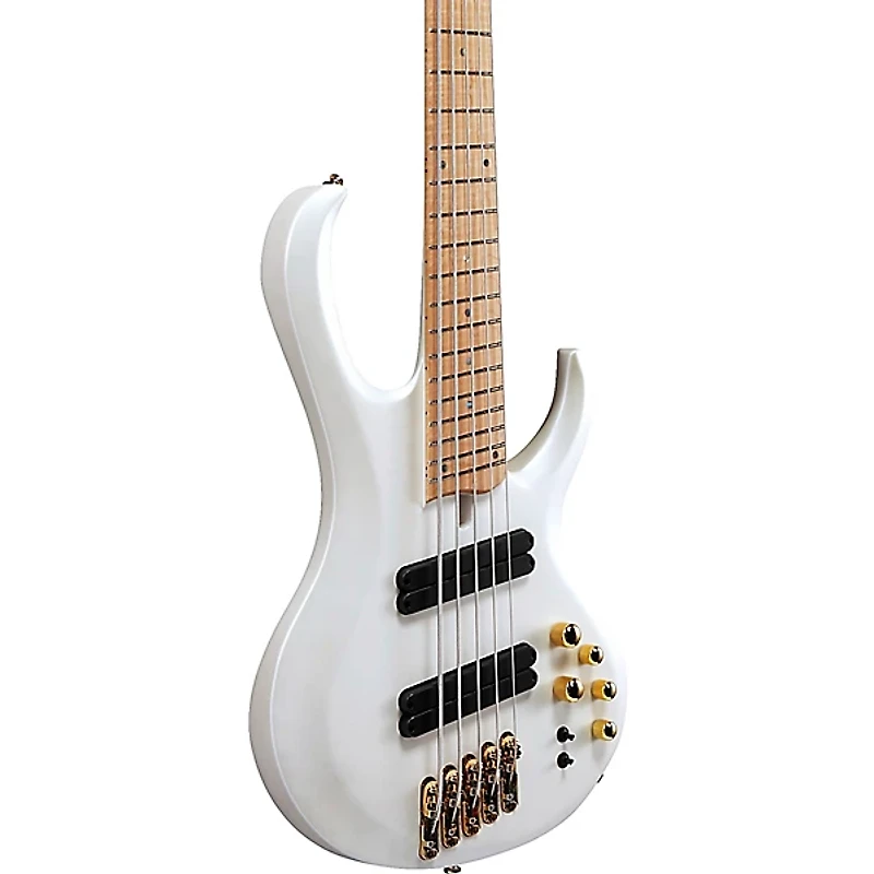 Ibanez BTB605MLM 5-String Multi-Scale Electric Bass Guitar Pearl White Matte