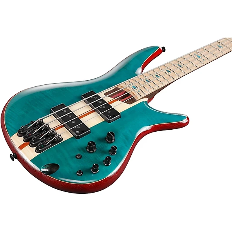Ibanez Premium SR1420B 4-String Electric Bass Guitar Caribbean Green Low Gloss