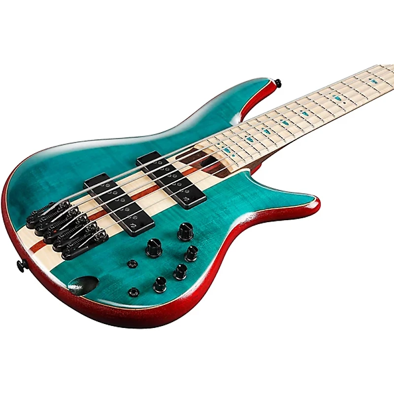 Ibanez Premium SR1425B 5-String Electric Bass Guitar Caribbean Green Low Gloss