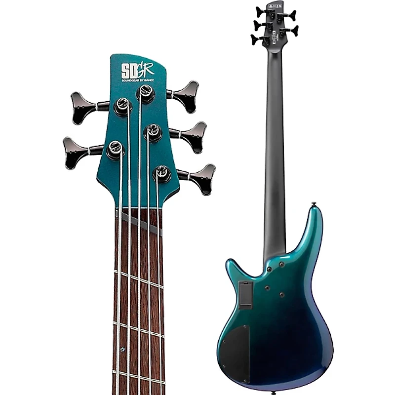 Ibanez SRMS725 5-String Multi-Scale Electric Bass Guitar Blue Chameleon