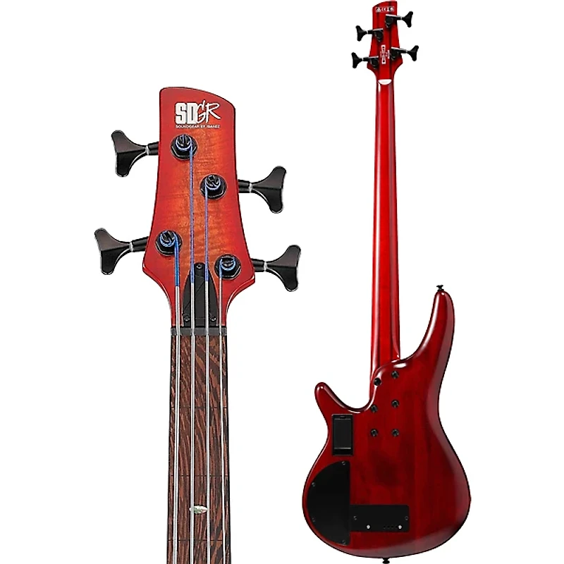 Ibanez SRD900F 4-String Fretless Electric Bass Guitar Brown Topaz Burst Low Gloss